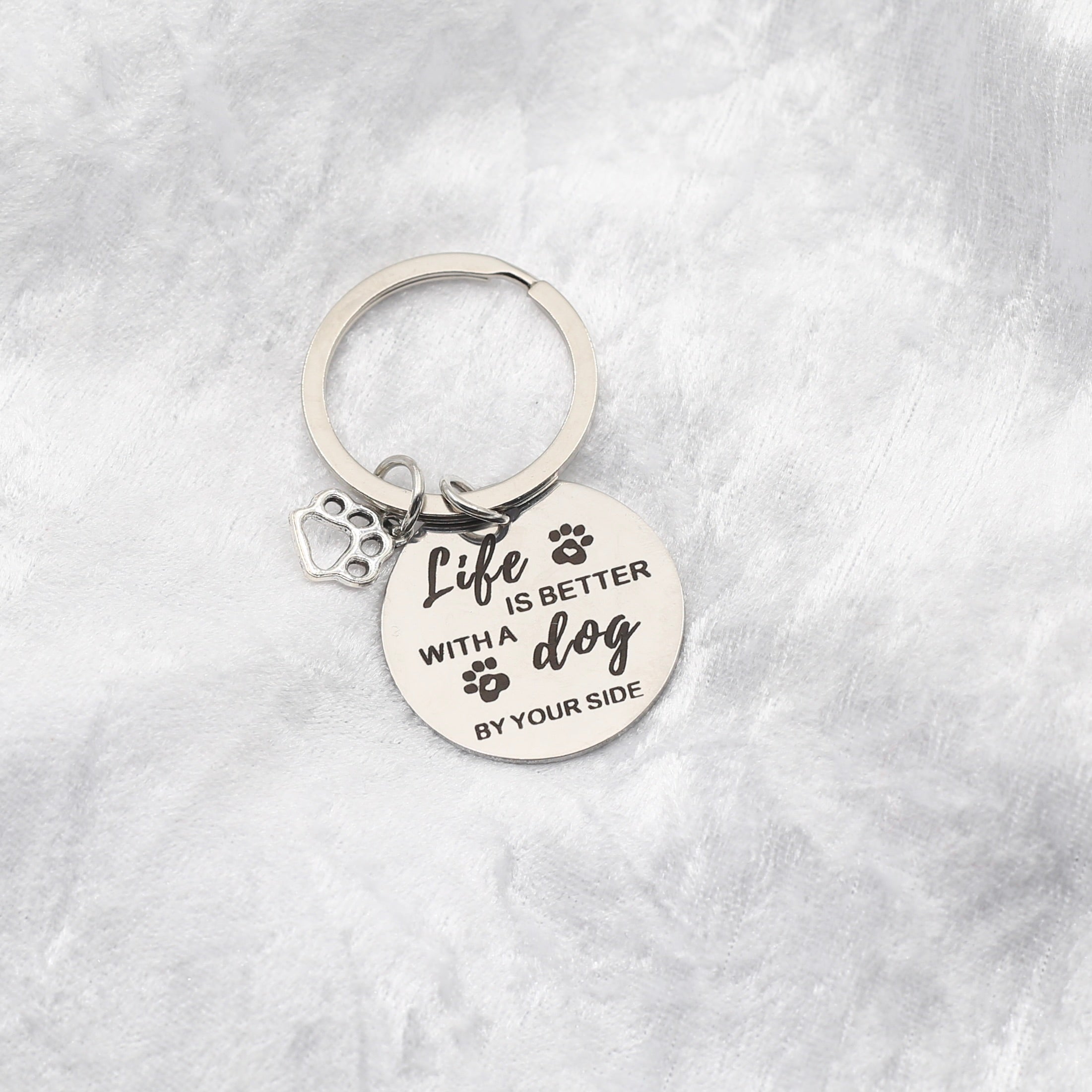 Life is Better with a Dog keychain