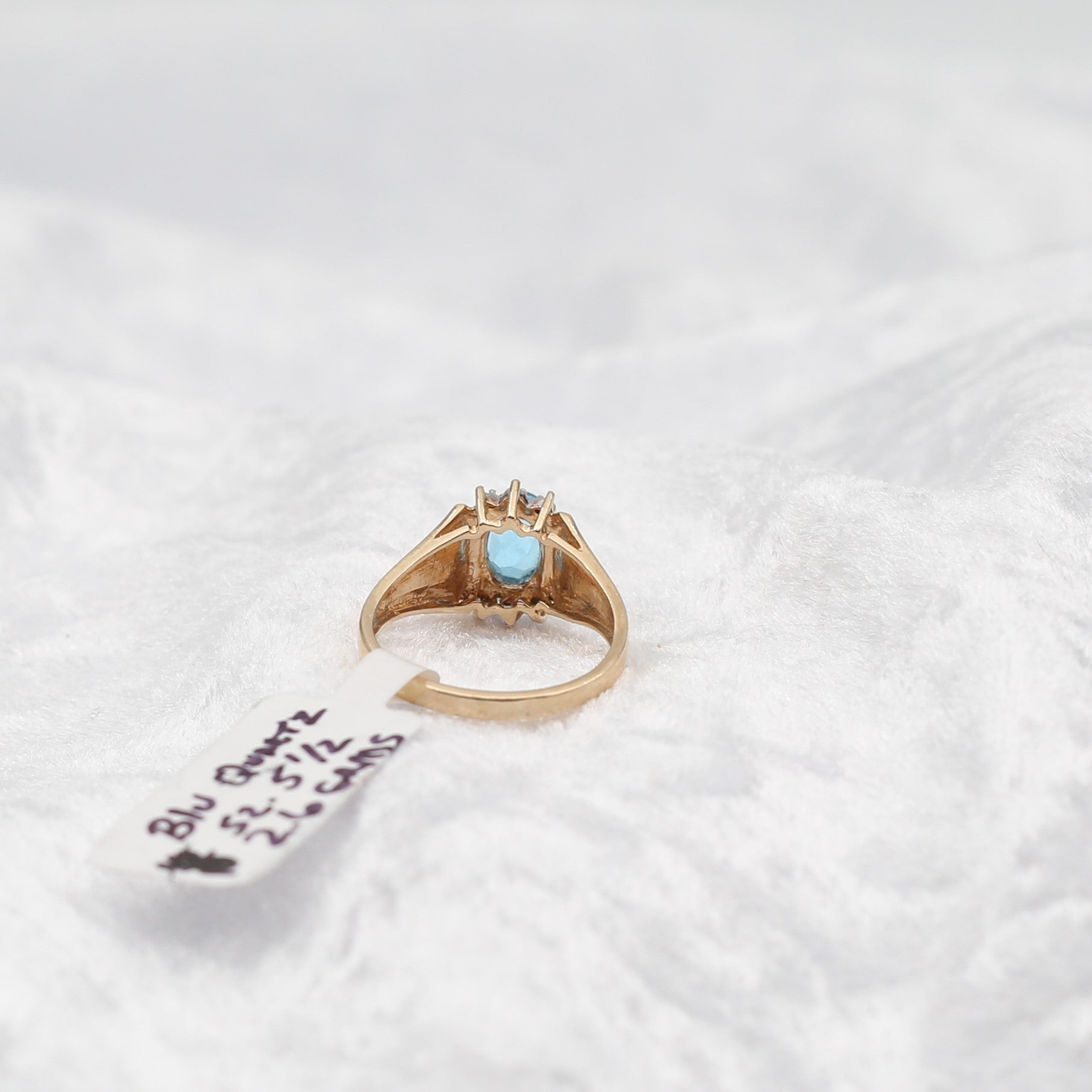 10K Gold Blue Quartz Ring