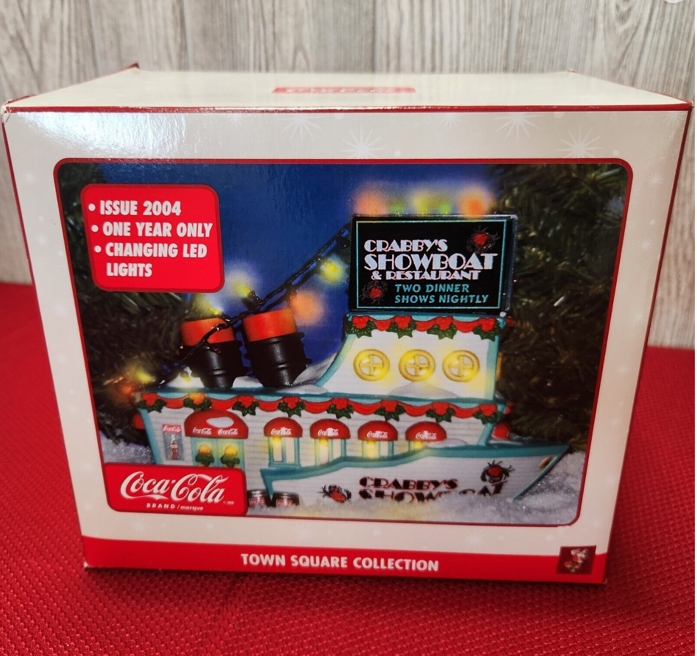 CRABBY'S SHOWBOAT Coca-Cola Town Square Collection Seafood Restaurant Sealed NEW
