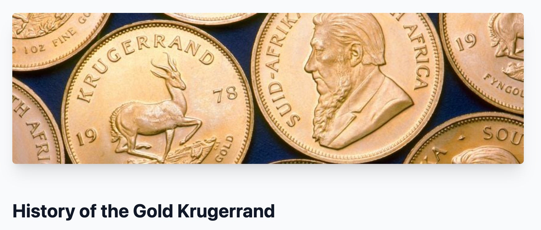 What is a Krugerrand?