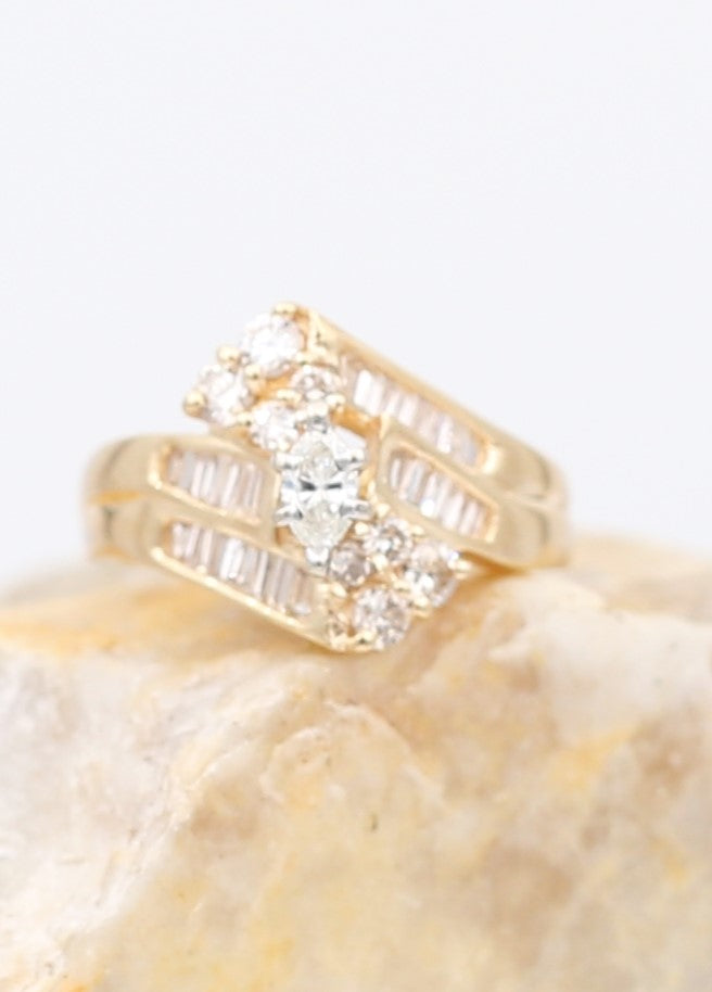 14K Yellow Gold Diamond Wedding Ring