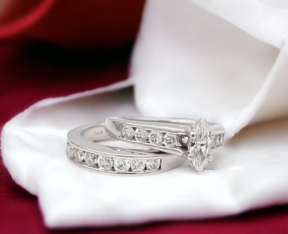 14K Lady's White Gold Wedding Set