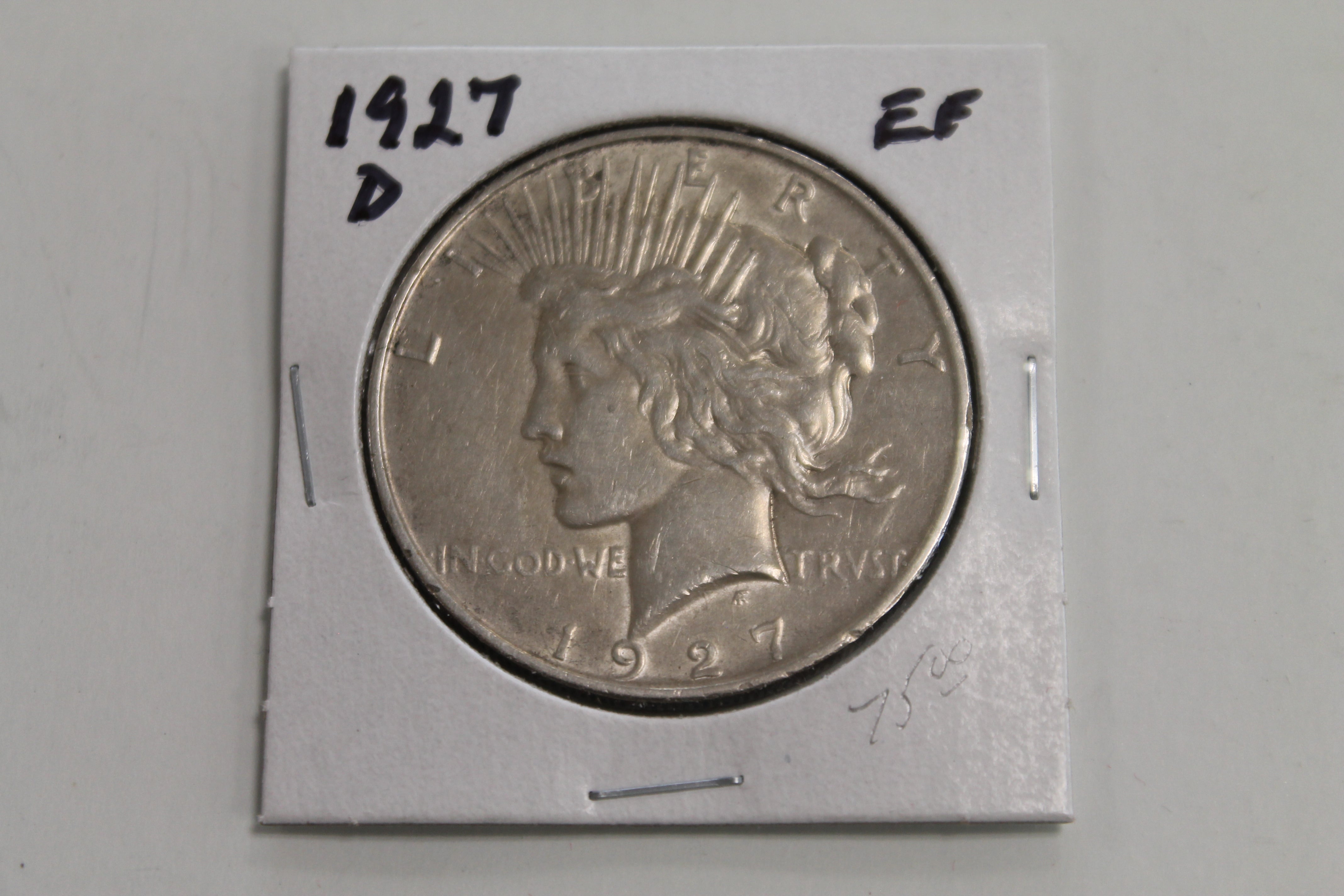 1927 D Peace Dollar - EF