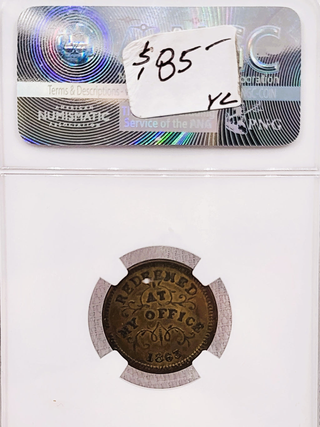1863 Oliver Boutwell Civil War Token