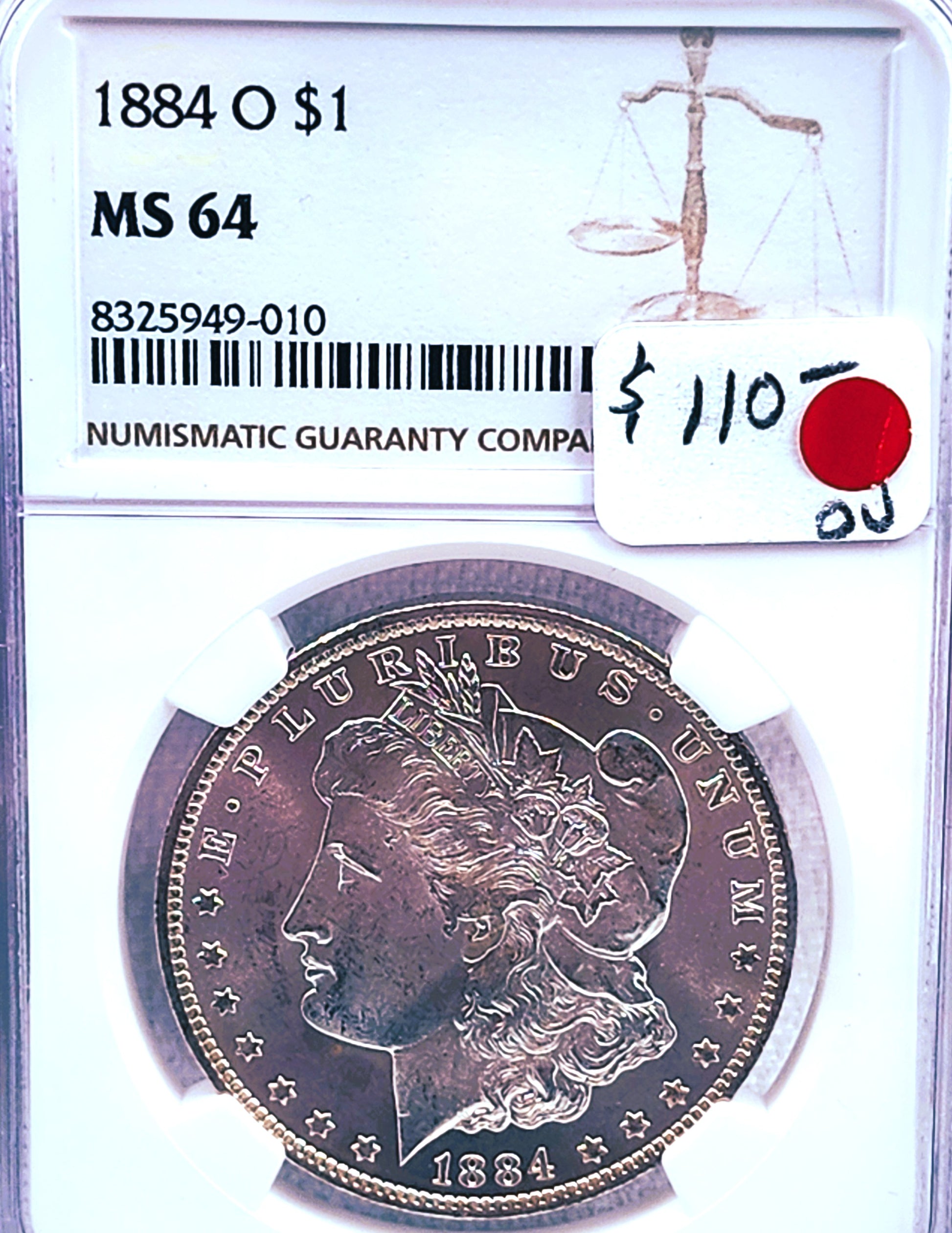 1884 O MORGAN SILVER DOLLAR