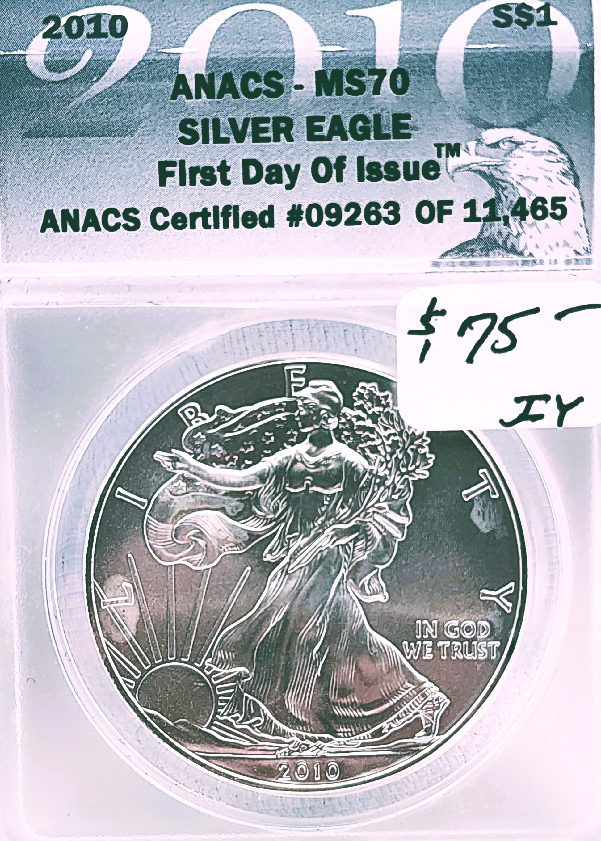 2010 SILVER EAGLE FIRST DAY OF ISSUE