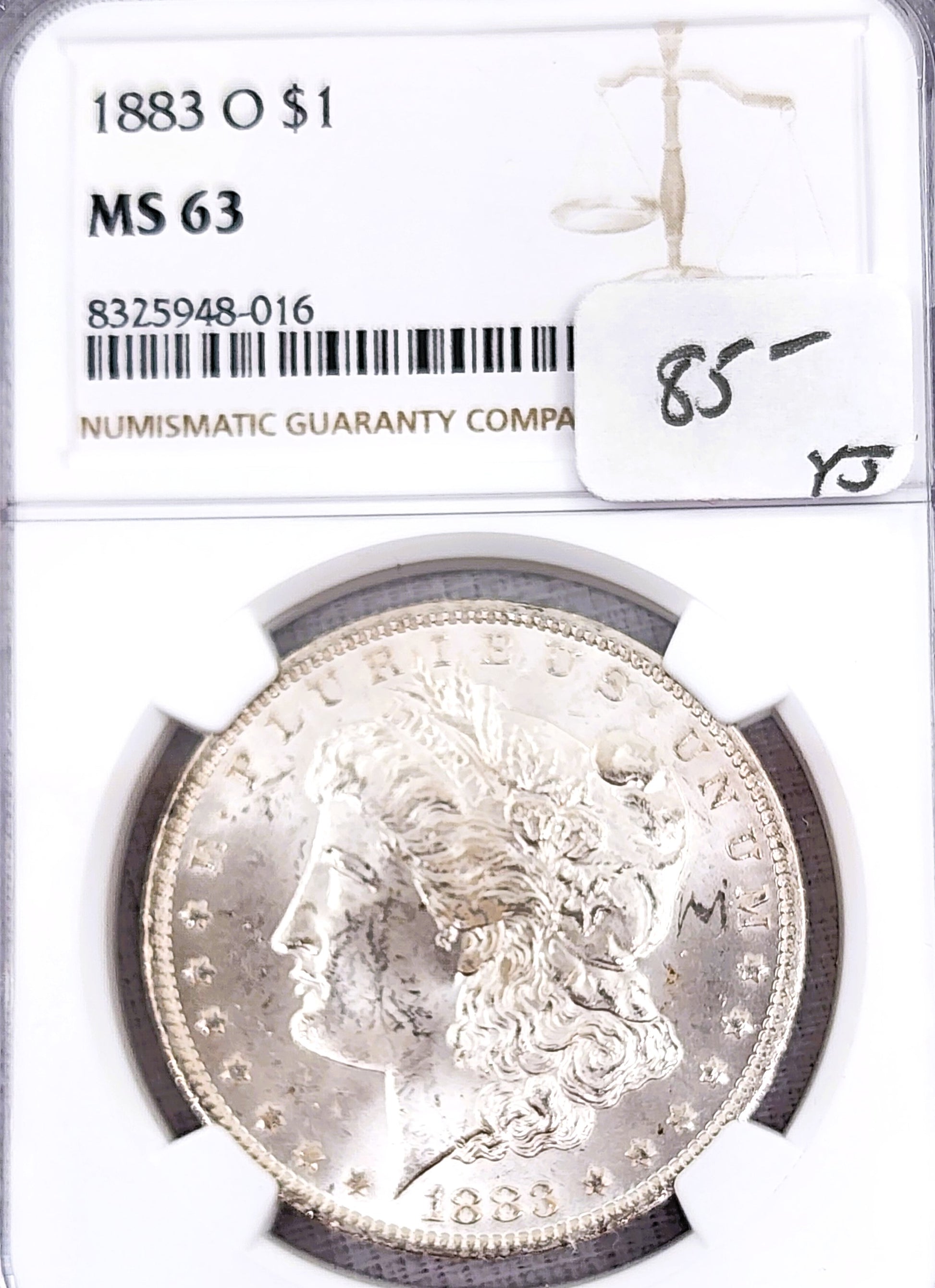 1883 O MORGAN SILVER DOLLAR