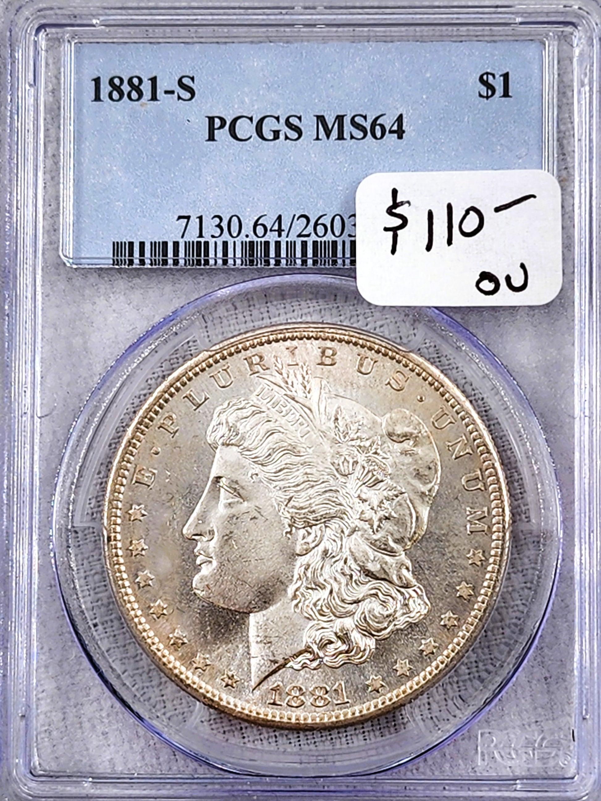 1881-S MORGAN SILVER DOLLAR