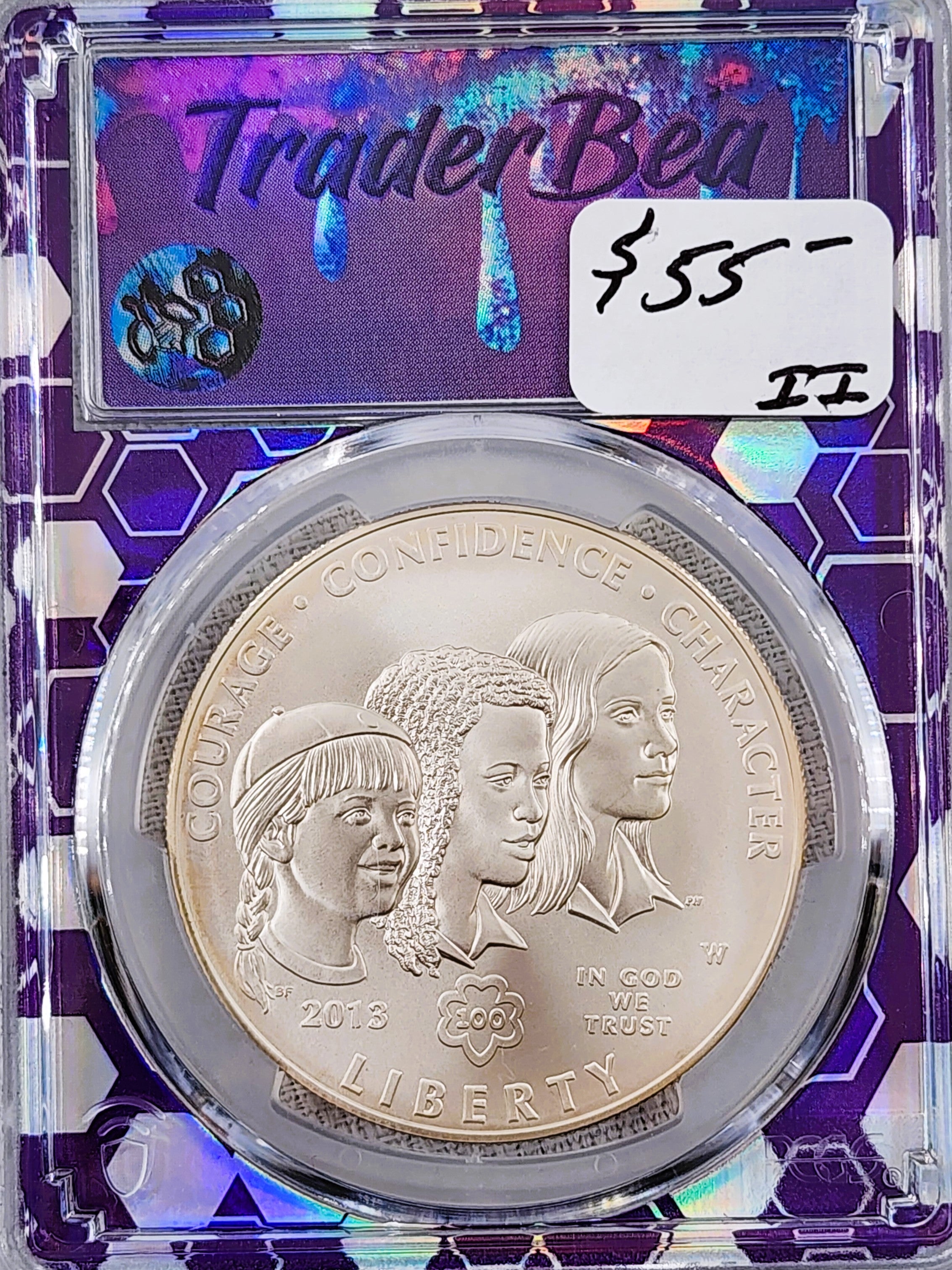 2013-W GIRL SCOUTS 100TH ANNIVERSARY SILLVER DOLLAR