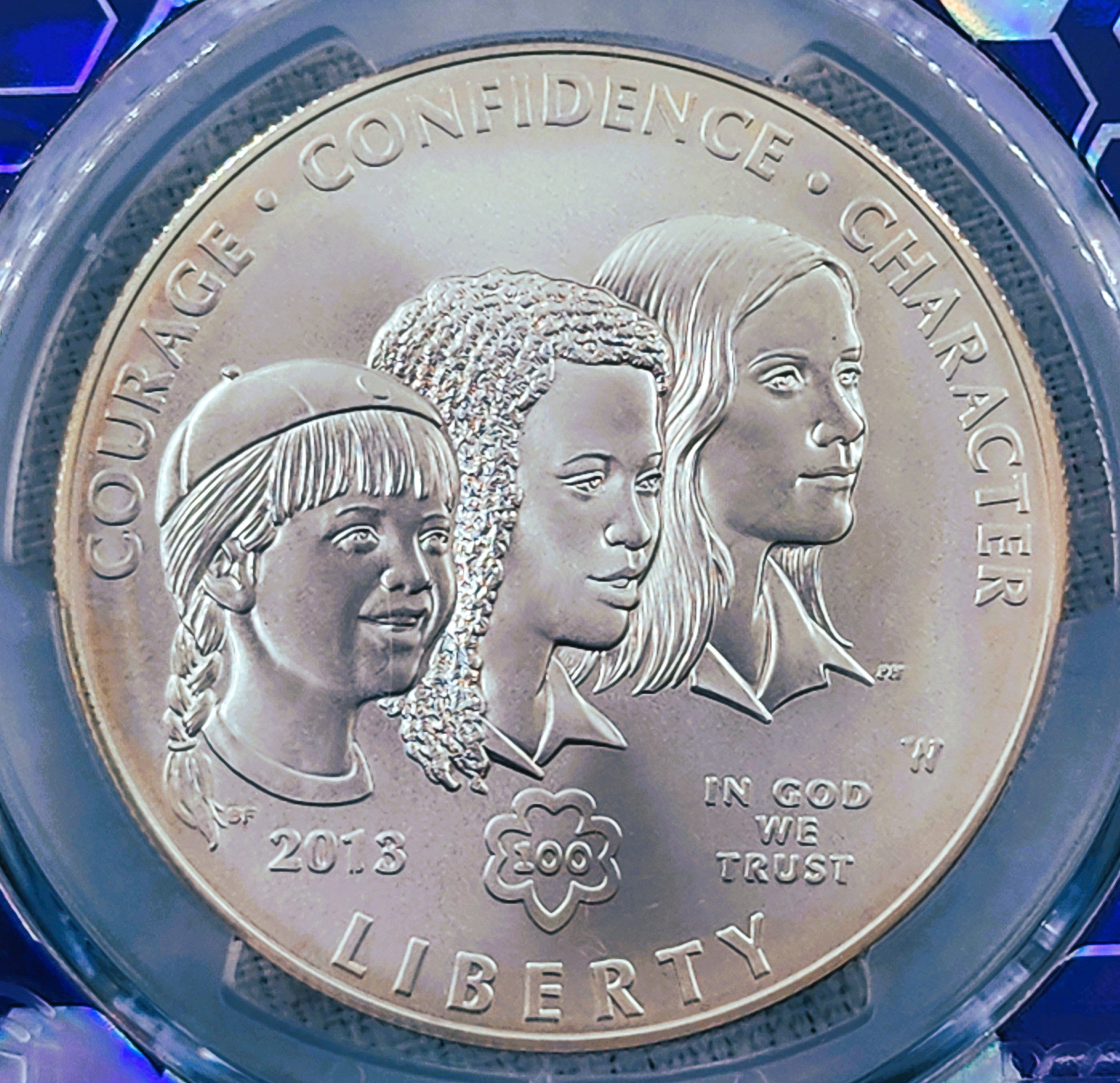 2013-W GIRL SCOUTS 100TH ANNIVERSARY SILLVER DOLLAR