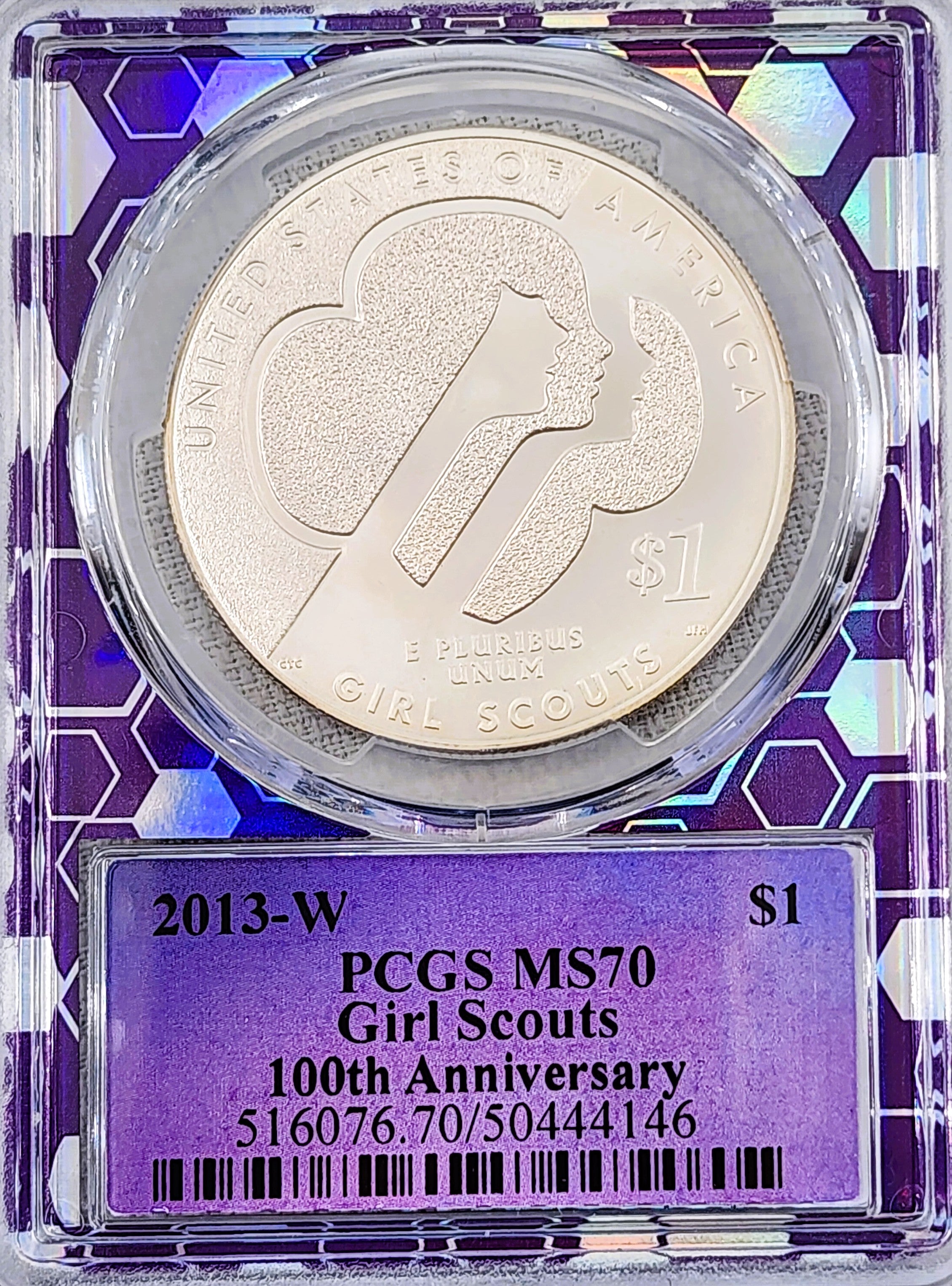 2013-W GIRL SCOUTS 100TH ANNIVERSARY SILLVER DOLLAR