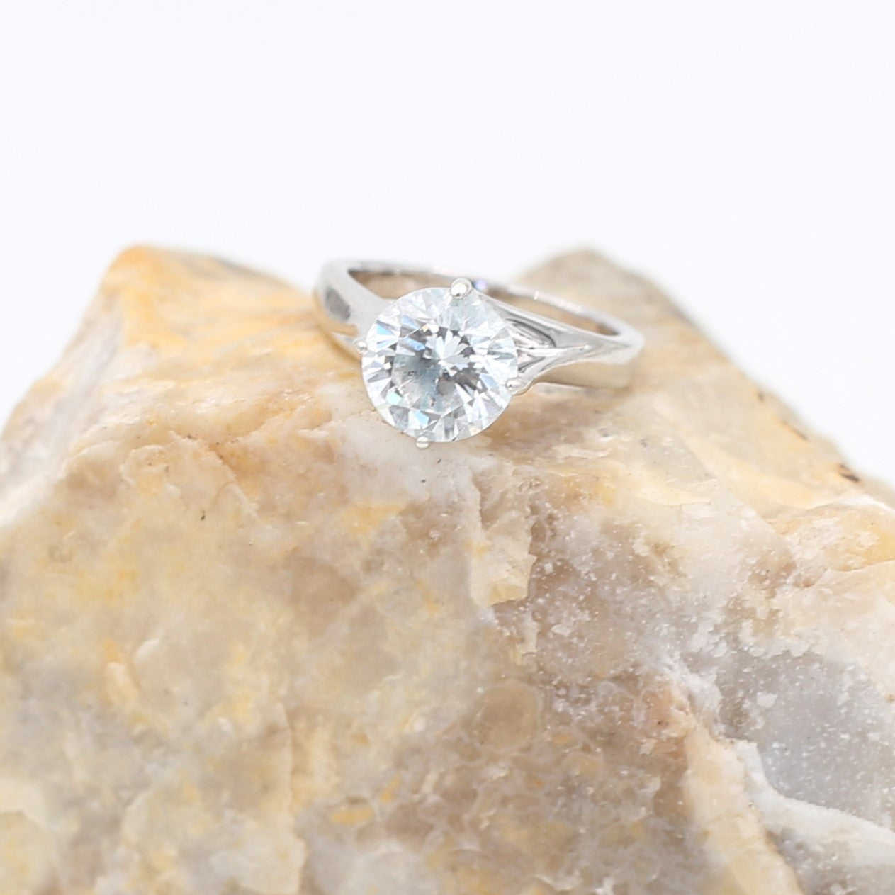Sterling Silver Cubic Zirconia Diamond Ring