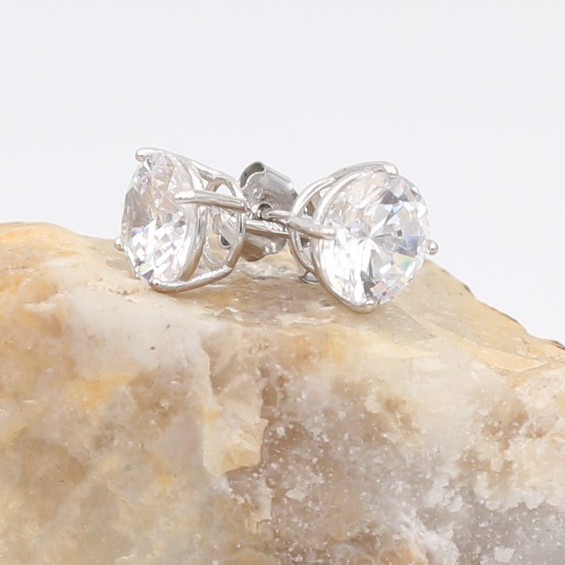 Sterling Silver Cubic Zirconia Diamond Earrings