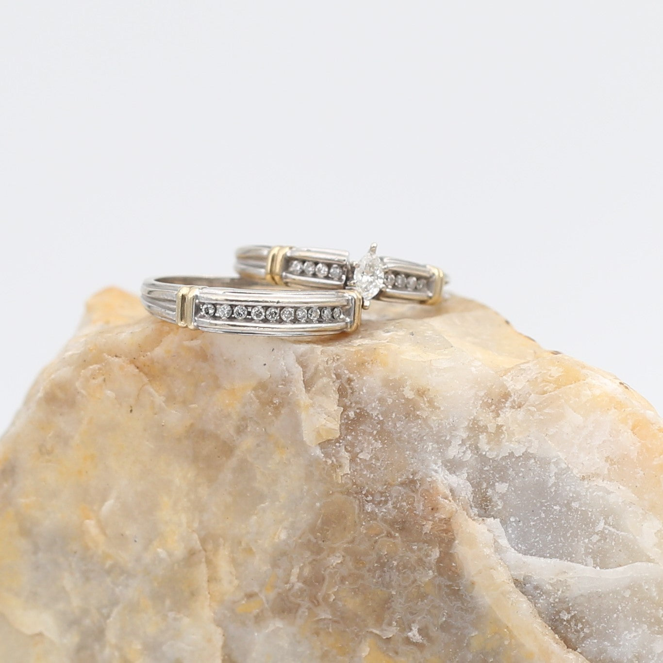 10K Diamond Wedding Set