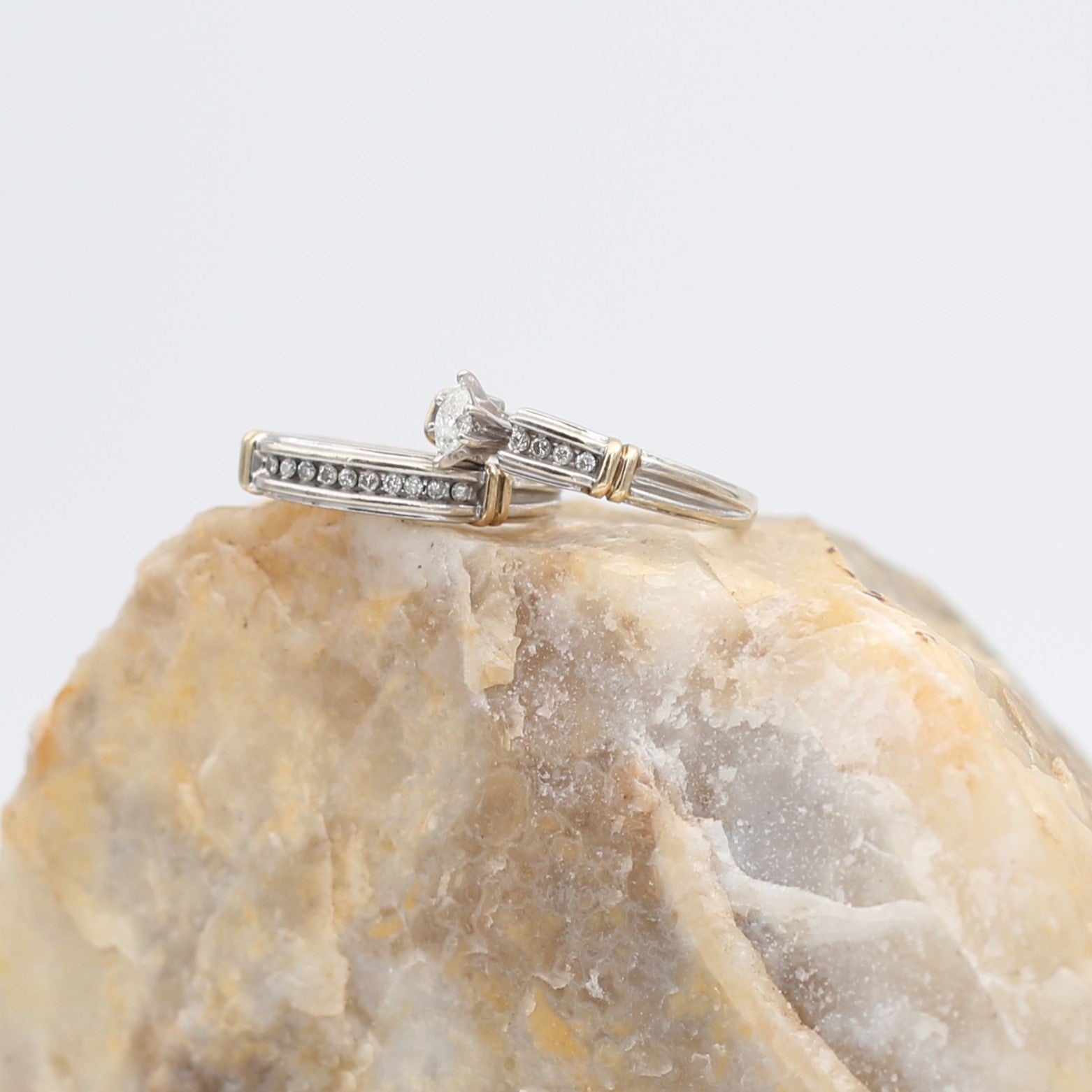 10K Diamond Wedding Set