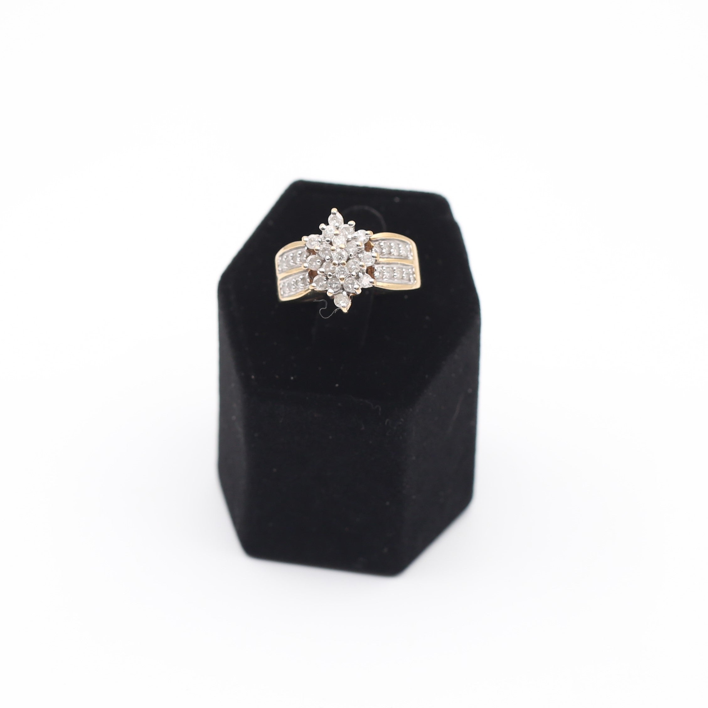 10K Gold Marquis Diamond Ring