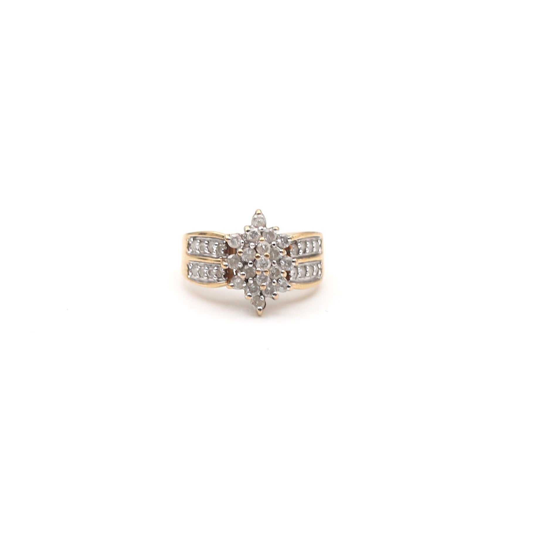 10K Gold Marquis Diamond Ring