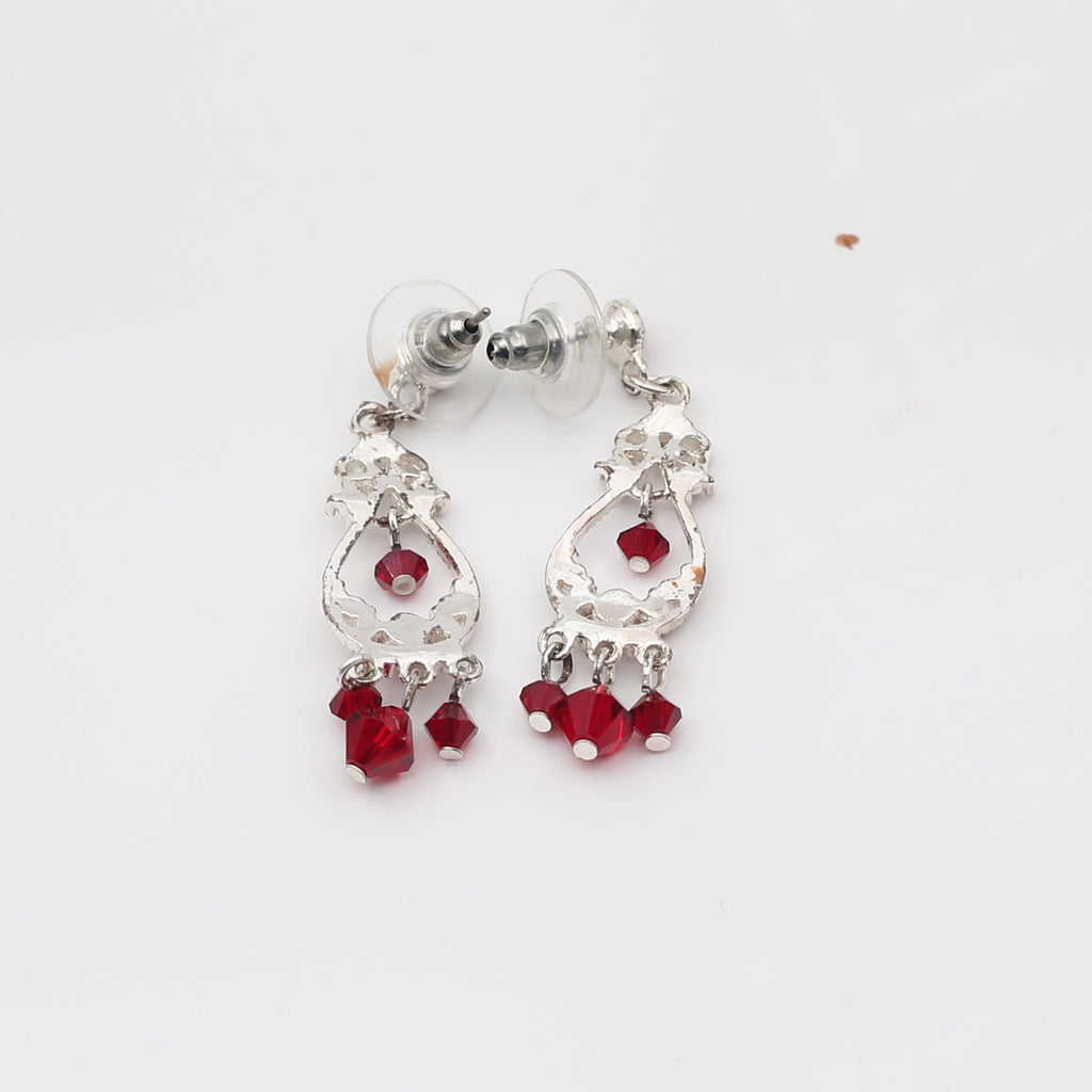Ruby Rhinestone Earrings