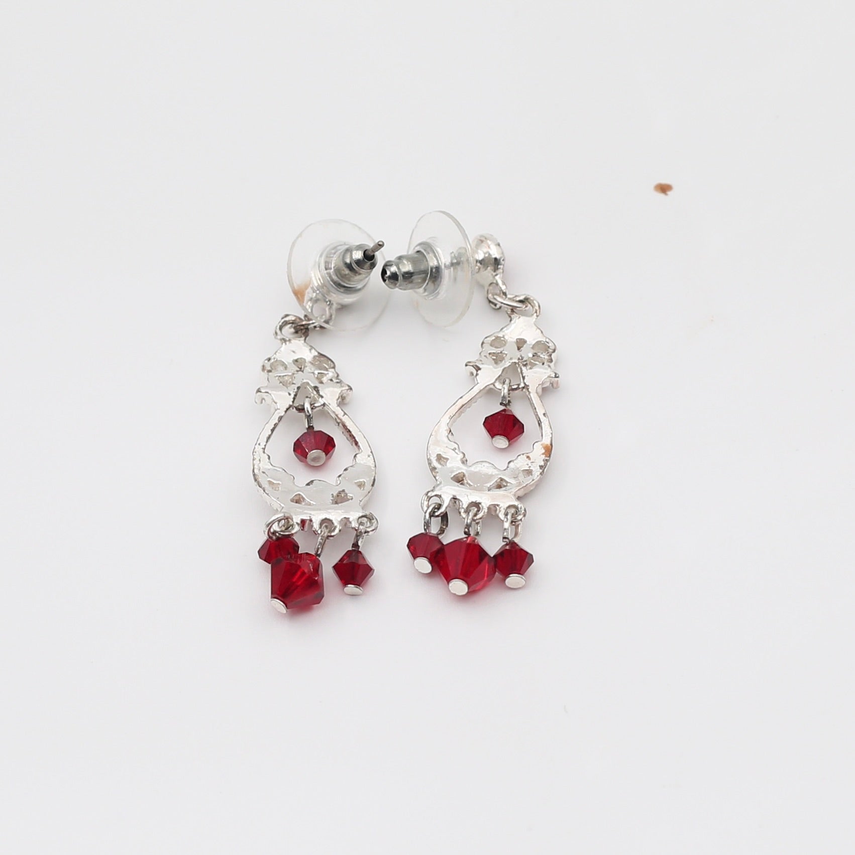 Ruby Rhinestone Earrings