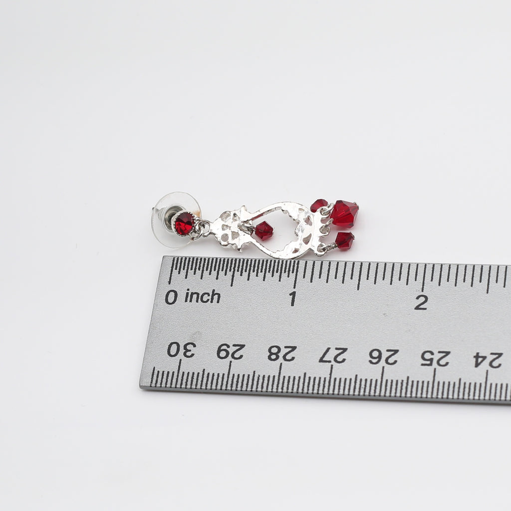 Ruby Rhinestone Earrings