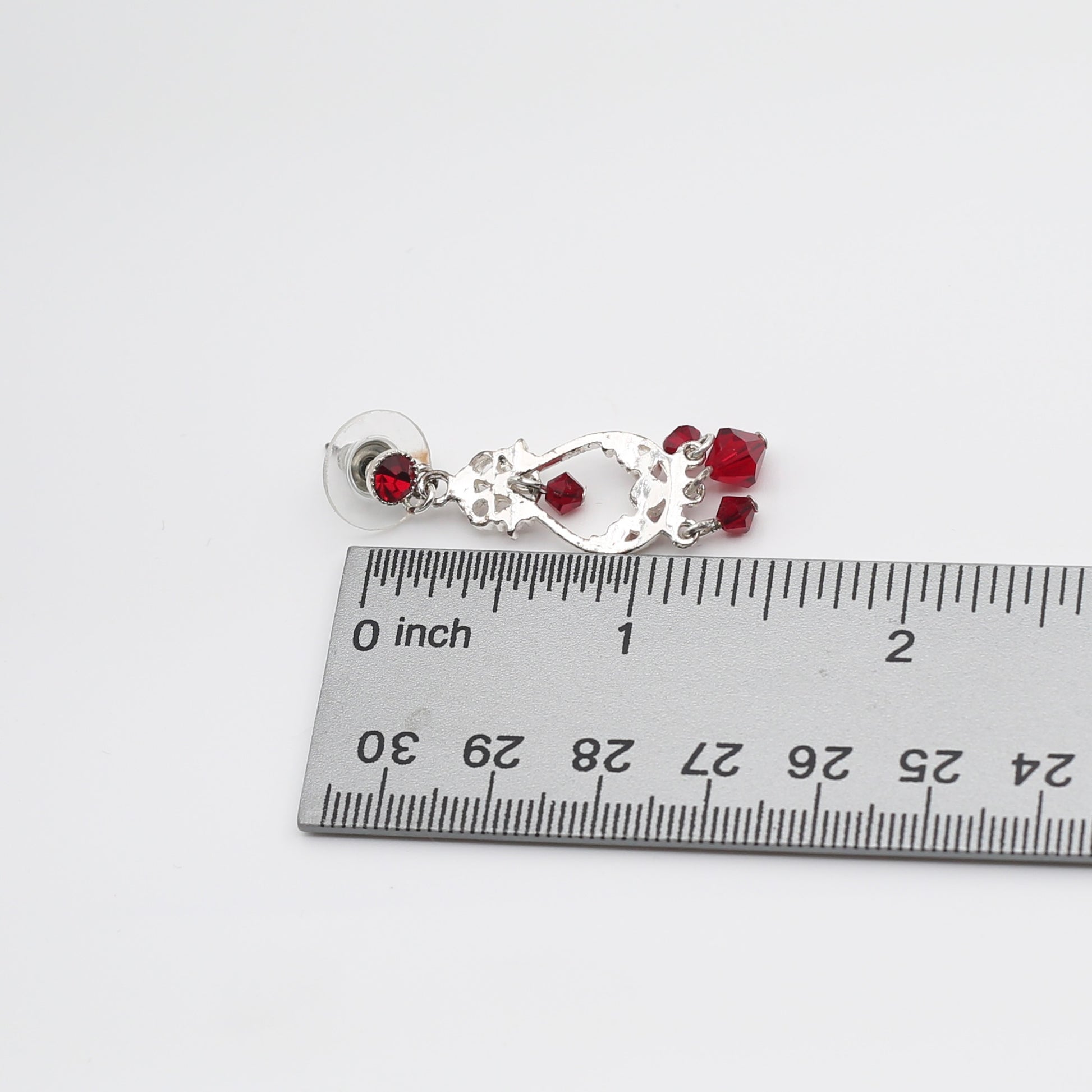 Ruby Rhinestone Earrings