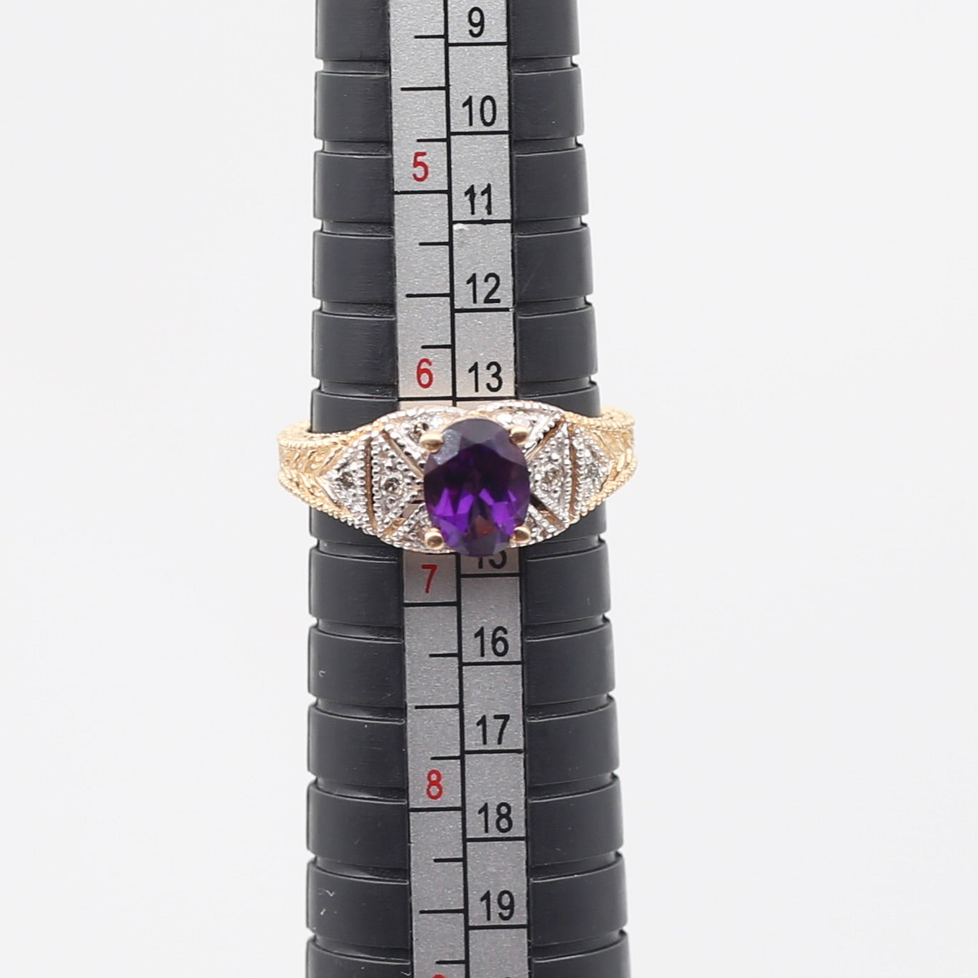 14K Gold Amethyst Ring