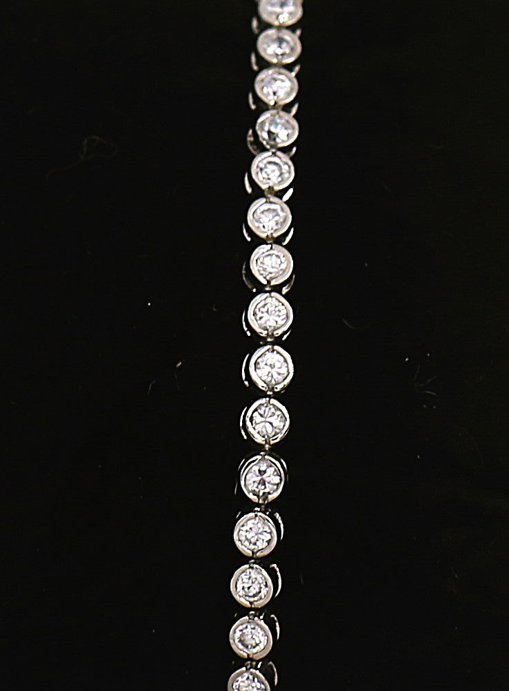 Sterling Silver Diamond Bracelet