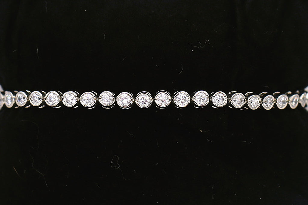 Sterling Silver Diamond Bracelet