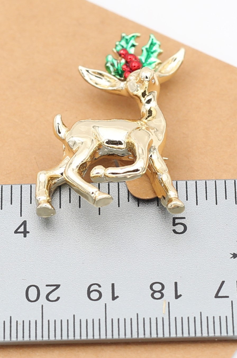 Christmas Reindeer Brooch/Pin