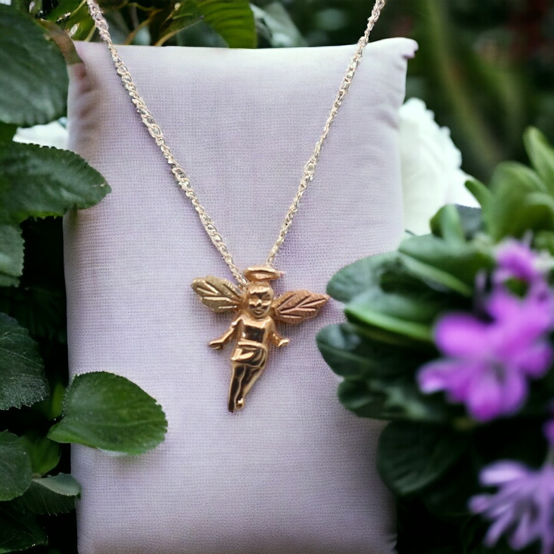 10K Gold Angel Necklace