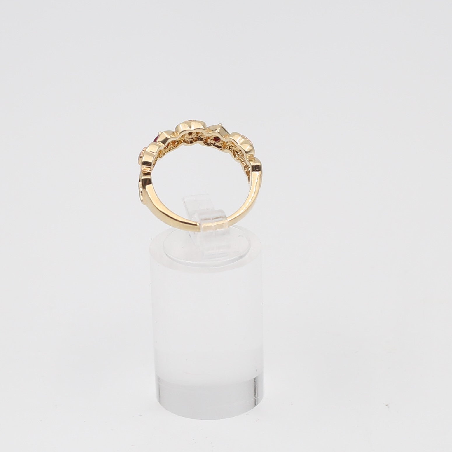 10K Gold Mother's Ring with 12K Black  Hills Gold Leaves