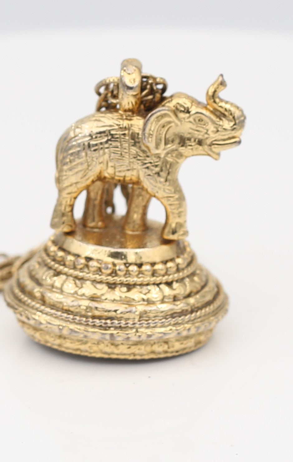 14K Elephant pendant on a chain necklace
