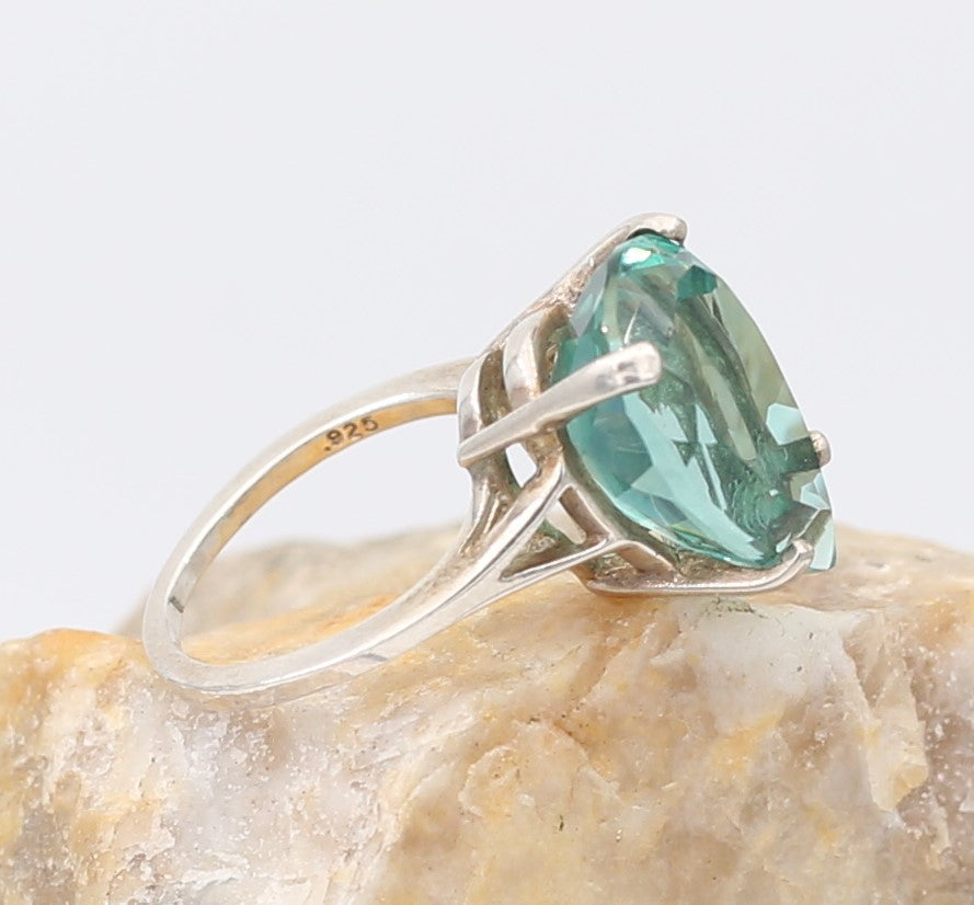 Panoply Zambian Emerald Cut Sterling Silver Ring