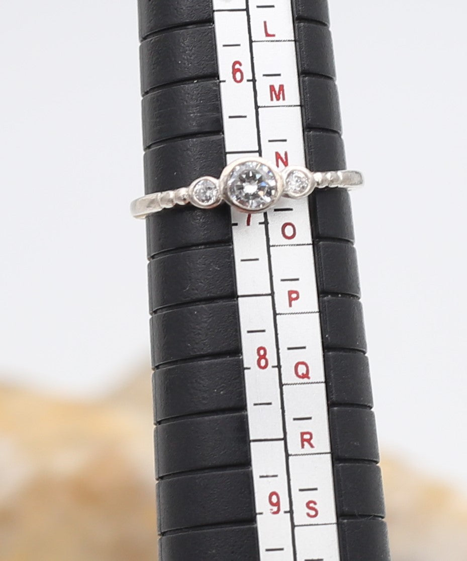 Size 7 Cubic Zirconia Petite Diamond Ring