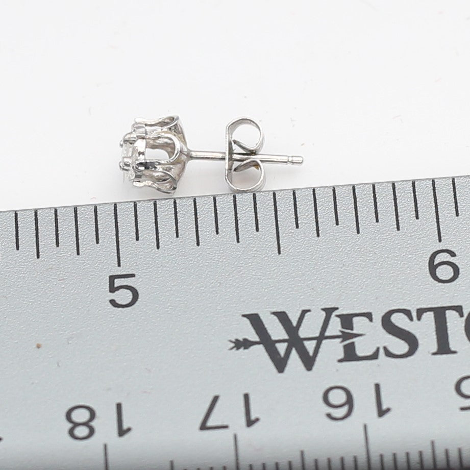 Sterling Silver Diamond Earrings