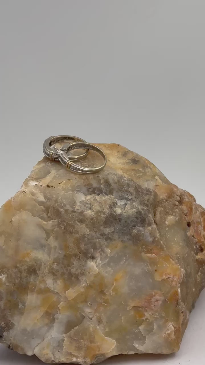 10K Diamond Wedding Set